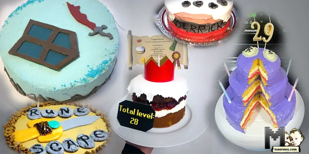 OSRS birthday cakes, maenmiu logo