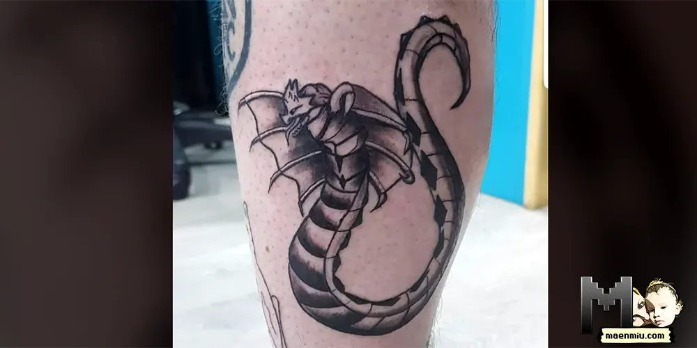 OSRS boss tattoo, Old School RuneScape tattoo, Zulrah tattoo, maenmiu logo