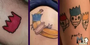 OSRS Party hat tattoo split-screen cover, maenmiu logo