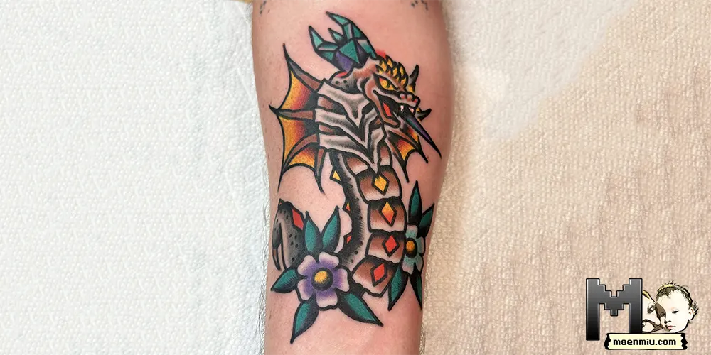 OSRS tattoos, OSRS boss tattoo, Zulrah tattoo, maenmiu logo