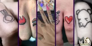 OSRS tattoos, OSRS finger tattoo, maenmiu logo