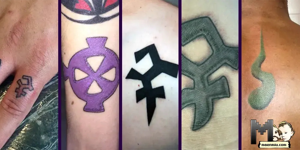 OSRS god symbol tattoo, Bandos tattoo, armadyl tattoo, guthix tattoo, serene tattoo, zamorak tattoo, zaros tattoo, splitscreen maenmiu logo