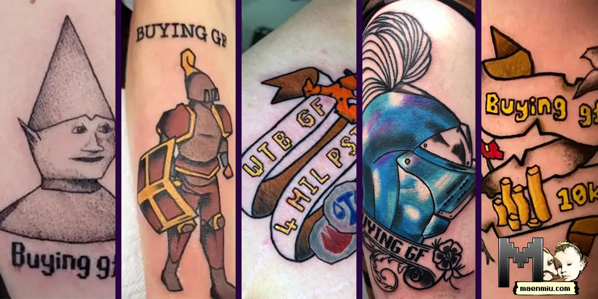 OSRS tattoos, OSRS buying gf tattoo, maenmiu logo