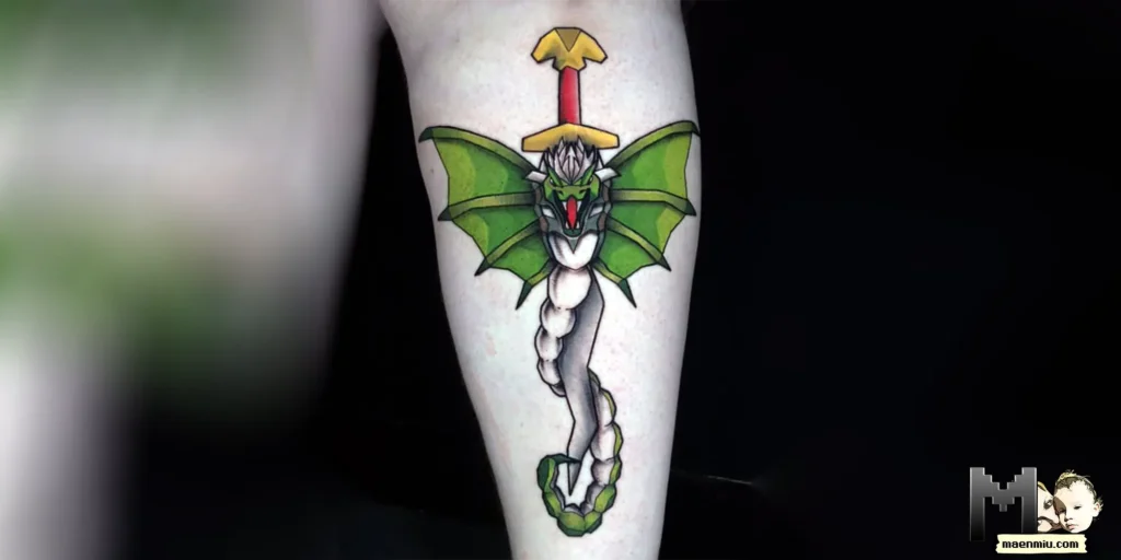 OSRS tattoo, Fang tattoo, Zulrah tattoo, Osmumten's Fang, Old School RuneScape tattoo, maenmiu logo